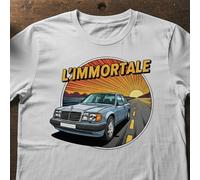 T-SHIRT MAGLIA AUTO MERCEDES W124 "L'immortale" | tutte le taglie