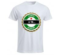 t-shirt maglia bianca donna uomo scritta tanti auguri idea regalo compleanno