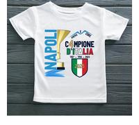 T-shirt maglia celebrativa Napoli Campione d'Italia 2025 Scudetto 4 tricolore