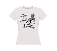 T-Shirt Maglia Donna Calcio Storia di Un Grande Amore Coro j u v e, Stampata Direttamente su Tessuto (XXL)