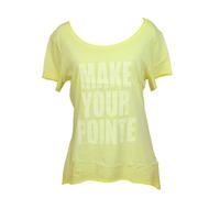 T-SHIRT MAGLIA DONNA DIMENSIONE DANZA GIALLA MAKE YOUR POINT MAGLIETTA COTONE