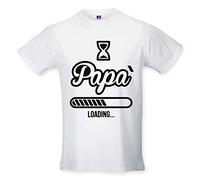 T Shirt Maglia Maglietta Idea Regalo per Il Papa' Papa' Loading L Bianca