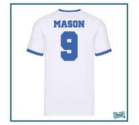 T-shirt Maglia Maglietta Tshirt da Uomo Calcio Holly e Benji New Team Manga Blu