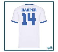 T-shirt Maglia Maglietta Tshirt da Uomo Calcio Holly e Benji New Team Manga Blu