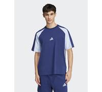 T-shirt maglia maglietta UOMO Adidas Blu Essentials ColorBlock Cotone jersey