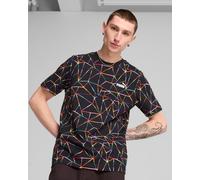 T-shirt maglia maglietta UOMO Puma Nero LOVE UNITED AOP Cotone