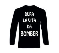 T-SHIRT maglia nera in cotone SE VOLEVO PIACERE A TUTTI NASCEVO NUTELLA