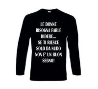 T-SHIRT maglia nera in cotone SE VOLEVO PIACERE A TUTTI NASCEVO NUTELLA