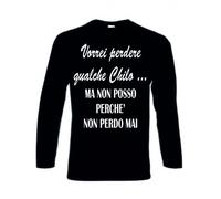 T-SHIRT maglia nera in cotone SE VOLEVO PIACERE A TUTTI NASCEVO NUTELLA