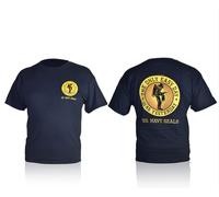 T-SHIRT MAGLIA MILITARE AMERICANA US NAVY SEALS UOMO BLU NAVY MADE IN USA