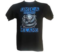 T-Shirt Maglia Nera o Bianca Unica Squadra di Milano per Veri Tifosi interisti, Stampata Direttamente su Tessuto Taglie da Bambino (3/4 Anni, Nero)