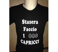 T-SHIRT maglia nera in cotone SE VOLEVO PIACERE A TUTTI NASCEVO NUTELLA