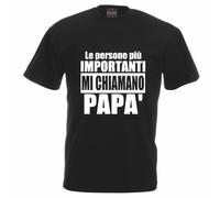 t-shirt maglia nera uomo scritta le persone piu importanti mi chiamano papa'