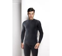 T-shirt maglia termica manica lunga Senior ACTIVE FIT uomo ragazzo nero sport