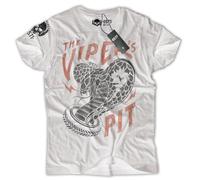 T-Shirt Maglietta 0571 Viper's Pit cotone fiammato S M L XL Biker motori Cobra
