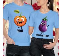 T-shirt maglietta abbinata Coppie San Valentino Outfit Ideas You Complete Me #VD