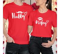 T-shirt maglietta abbinata "Marito e moglie" idee outfit San Valentino...