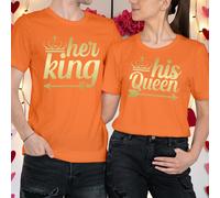 T-shirt maglietta abbinata Re e Regina idee outfit San Valentino coppia #VD