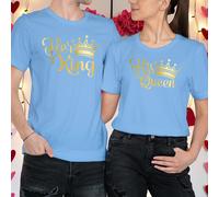 T-shirt maglietta abbinata re e regina idee outfit San Valentino coppia #VD -a