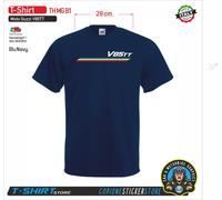 T-SHIRT Maglietta adatta a Moto Guzzi V85 TT moto style blu italia TH MG B1