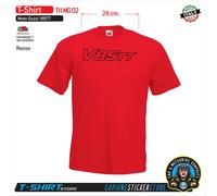 T-SHIRT Maglietta adatta a Moto Guzzi V85 TT moto style rossa TH MG 02