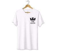 T-Shirt Maglietta Adicats Parodia Gatti Divertente Tshirt Bianca Nera Unisex