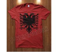 T-Shirt Maglietta Albania Bandiera Albanese aquila 2 teste Flag Uomo S M L XL