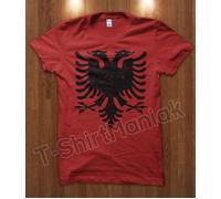 T-Shirt Maglietta Albania Bandiera Albanese aquila 2 teste Flag Uomo S M L XL