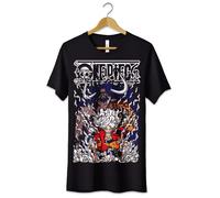 T-Shirt Maglietta Anime Monkey D Luffy Rubber Gear 5 VS Kaido One Piece