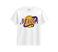 T-Shirt Maglietta Basket Black Mamba LA Kobe 100% Cotone (IT, Testo, L, Regular, Regular, Standard, Bianco)