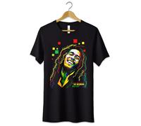 T-Shirt Maglietta Bob Marley Rasta Reggae Urban Streetwear Tshirt Icone Musica