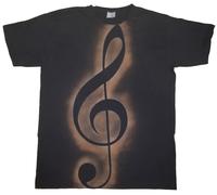T-SHIRT MAGLIETTA CHIAVE VIOLINO MUSICA MUSIC TREBLE CLEF HANDMADE MODA