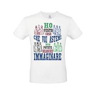 T-Shirt Maglietta - con Scritta e Grafica Simpatica Ho Visto Cose Che Voi astemi Non potete neanche immaginare (Taglia L)