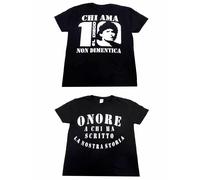 t-shirt maglietta cotone chi ama non dimentica onore maradona napoli maglia giu
