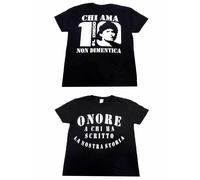 t-shirt maglietta cotone chi ama non dimentica onore maradona napoli maglia giu