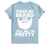 T-shirt maglietta da uomo Touch My Beard Tell Me Im Pretty Cool Fun Fathers...