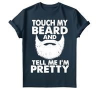 T-shirt maglietta da uomo Touch My Beard Tell Me Im Pretty Cool Fun Fathers...