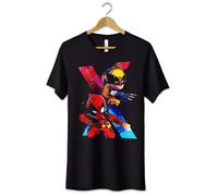 T-Shirt Maglietta Deadpool e Wolverine Logan Film Supereroi Tshirt S M L XL XXL