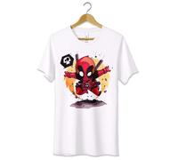 T-Shirt Maglietta Deadpool Supereroi Tshirt Uomo Donna Nera S M L XL XXL Cotone