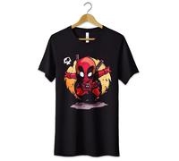 T-Shirt Maglietta Deadpool Supereroi Tshirt Uomo Donna Nera S M L XL XXL Cotone
