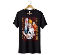 T-Shirt Maglietta Denji e Pochita Chainsaw Man Tshirt Anime Uomo Donna Bambino