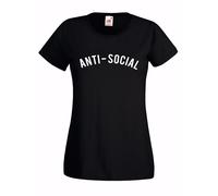 T-shirt Maglietta donna J2051 Anti-Social Media Black Club
