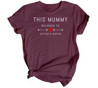 T-shirt maglietta donna personalizzata questa mamma appartiene alla festa...