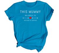 T-shirt maglietta donna personalizzata questa mamma appartiene alla festa...