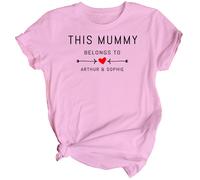 T-shirt maglietta donna personalizzata questa mamma appartiene alla festa...