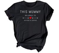 T-shirt maglietta donna personalizzata questa mamma appartiene alla festa...