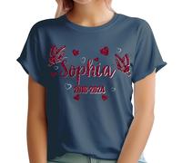 T-shirt maglietta donna personalizzata Your Name School Leavers 2024 #TA-07