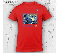 T-shirt maglietta europei 2021 Chiellini Saka olio su tela DIVERTENTE IDE REGALO