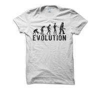 T-Shirt Maglietta Evolution Robot Bot Big Bang Idea Theory TV Idea Vintage Uomo