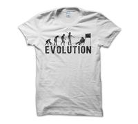 T-Shirt Maglietta Evolution Ski Sci Sciatore Sciare Neve Snow Idea Vintage Uomo